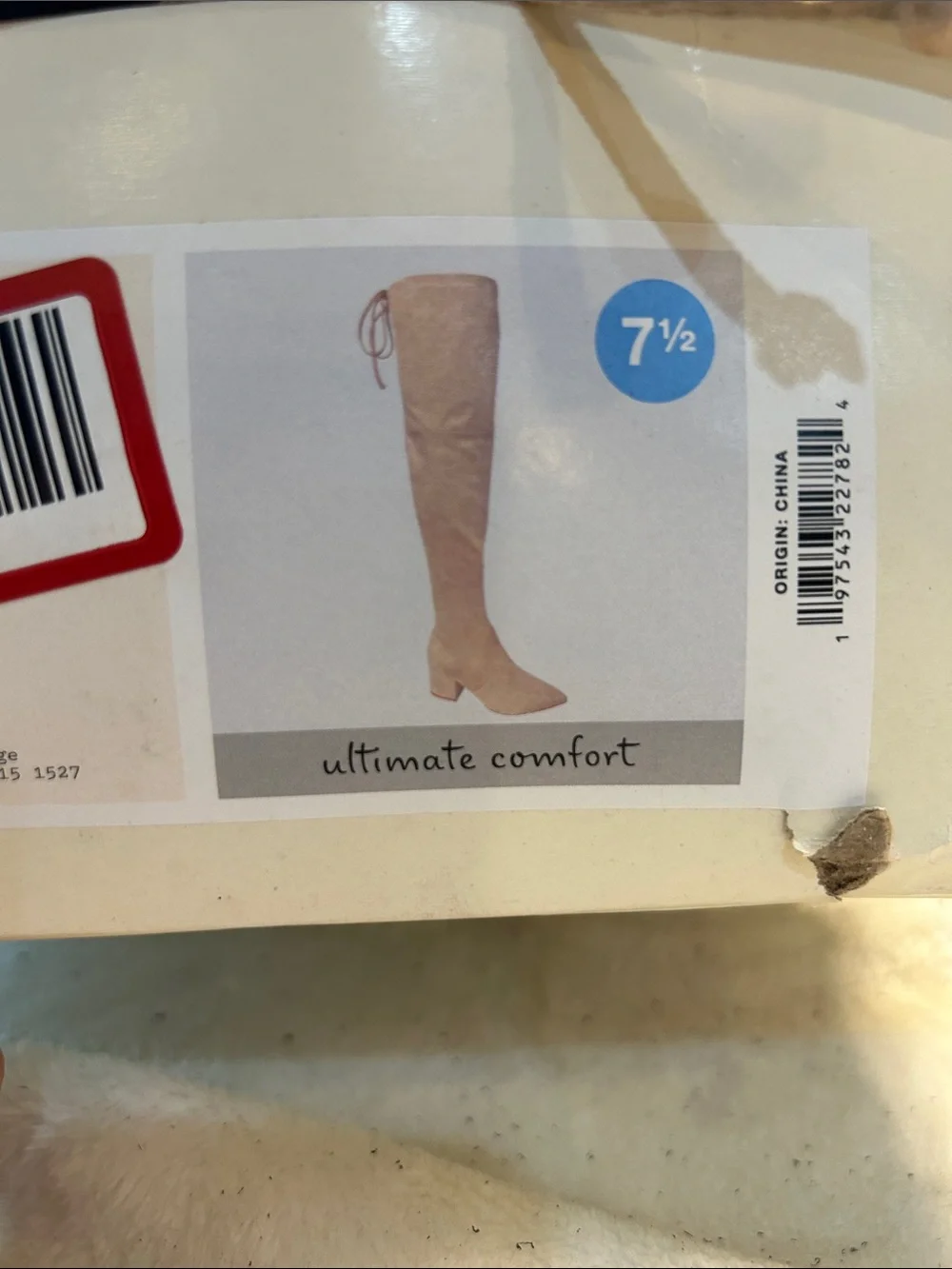 a new day Tan Over-the-Knee Pointed Toe Suede Boots